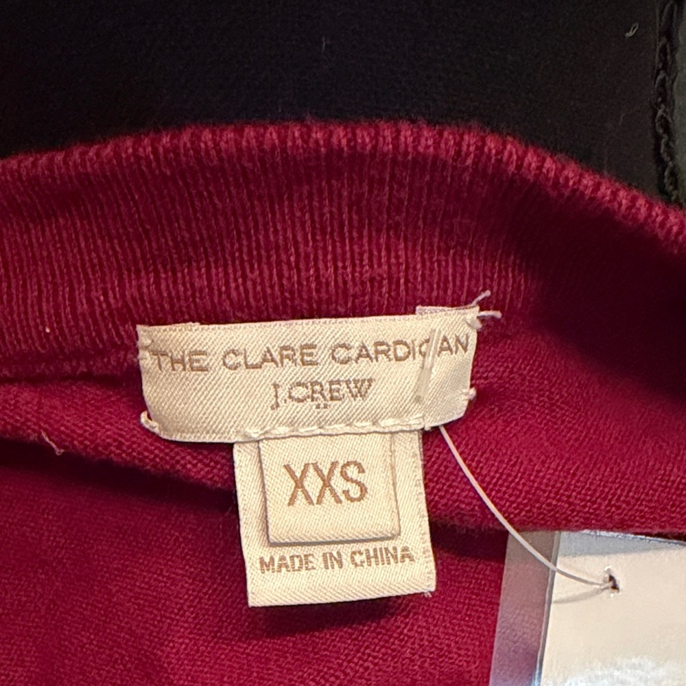 J. Crew Cranberry Crewneck Button Cardigan - Picture 2 of 4